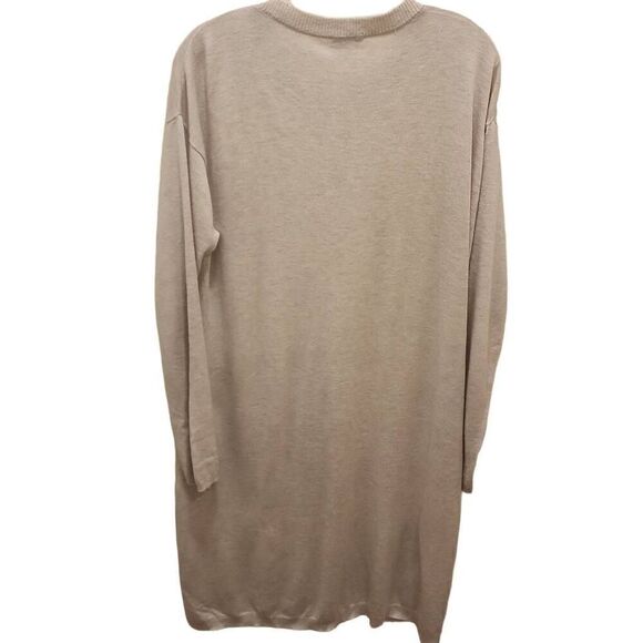 J. Jill  Wool Blend Women's Size Large Beige Topper Cardigan Sweater Longine Poc - Picture 11 of 13